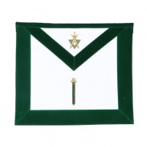 Allied Masonic Degree AMD Hand Embroidered Officer Apron - Sentinel