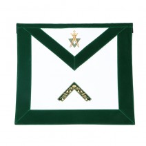 Allied Masonic Degree AMD Hand Embroidered Officer Apron - Worshipful Master