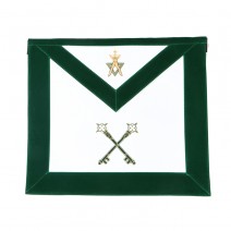 Allied Masonic Degree AMD Hand Embroidered Officer Apron - Treasurer