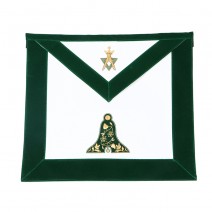 Allied Masonic Degree AMD Hand Embroidered Officer Apron - Senior Warden